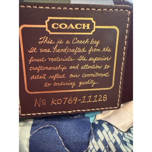 Coach 11128  Leigh Legacy Ltd Ed Pink Leather Handbag Brass Turnlock Striped - Picture 14 of 14